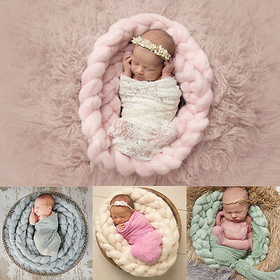 Newborn Photography Props Baby Photo Blanket Baby Posing Knitting Wool Blankets